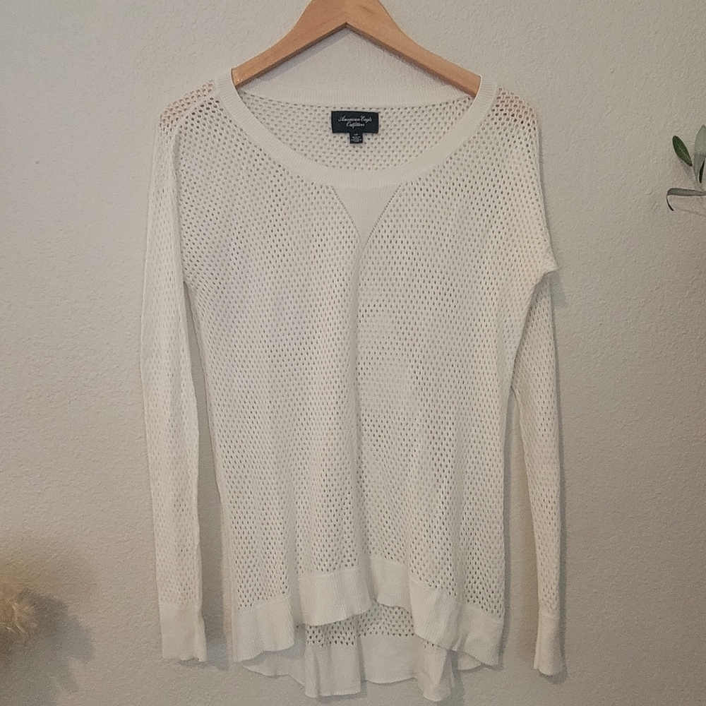Spring/summer open-knit sweater from American Eagle!
